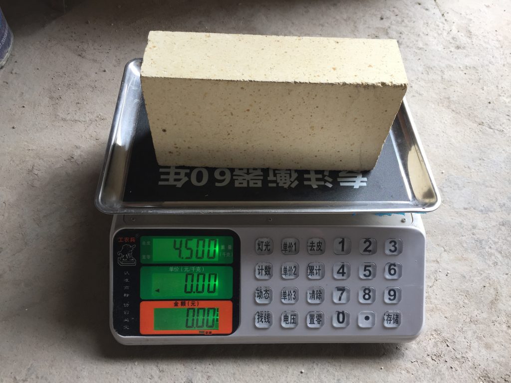 一級(jí)高鋁磚單重